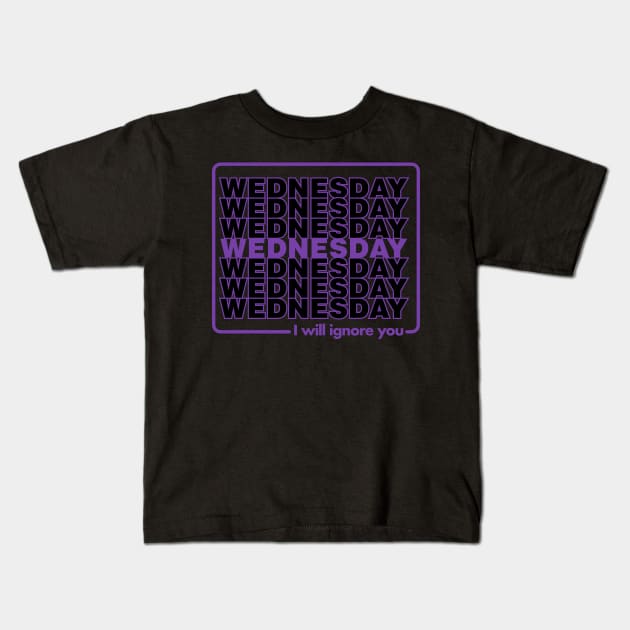 Wednesdays List Kids T-Shirt by technofaze